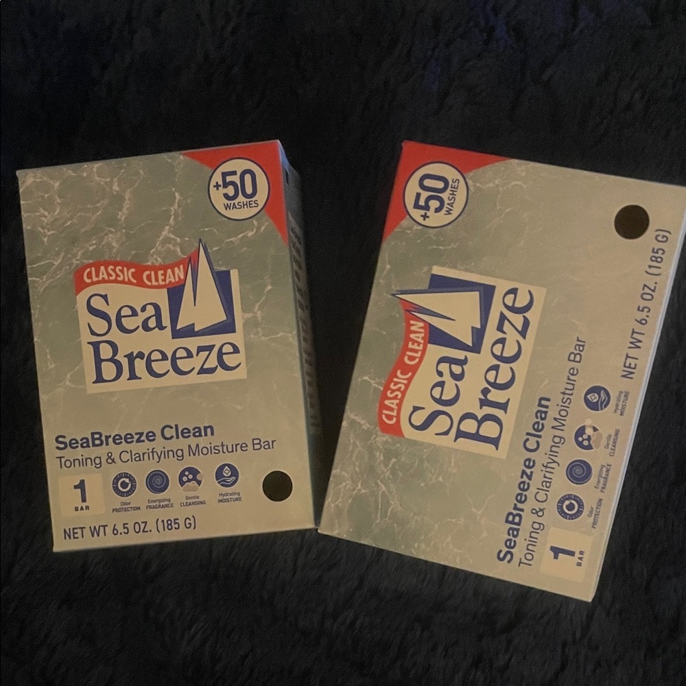 2 PK. SEA BREEZE CLEAN TONING & CLARIFYING MOISTURE BAR 6.5 OZ. EACH